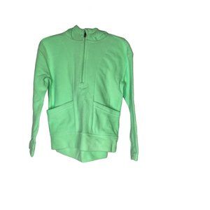 All In Motion x4 Girls 1/4 Zip Hooded Fleece Tops XS(4/5) Mint Green